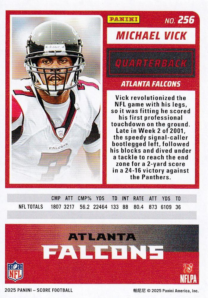 2025 Panini Score Michael Vick #256 Atlanta Falcons