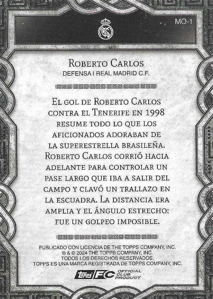 2024 Topps Real Madrid Fan Set Monolith Roberto Carlos #MO-1 Real Madrid CF
