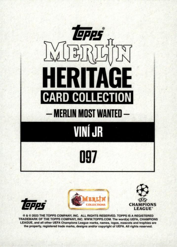 2023 Topps Merlin Heritage UCC Viní Jr #97 Real Madrid CF