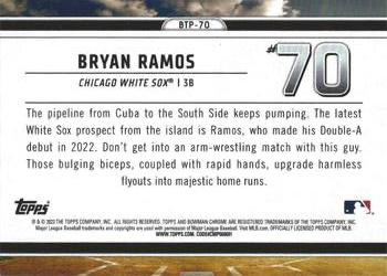 2023 Topps Bowman Scouts Top 100 Bryan Ramos Chicago White Sox #BTP-70