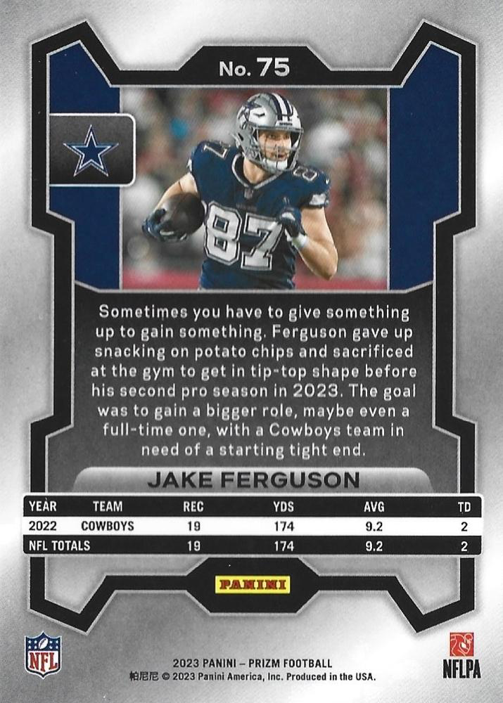 2023 Panini Prizm Jake Ferguson Dallas Cowboys #75