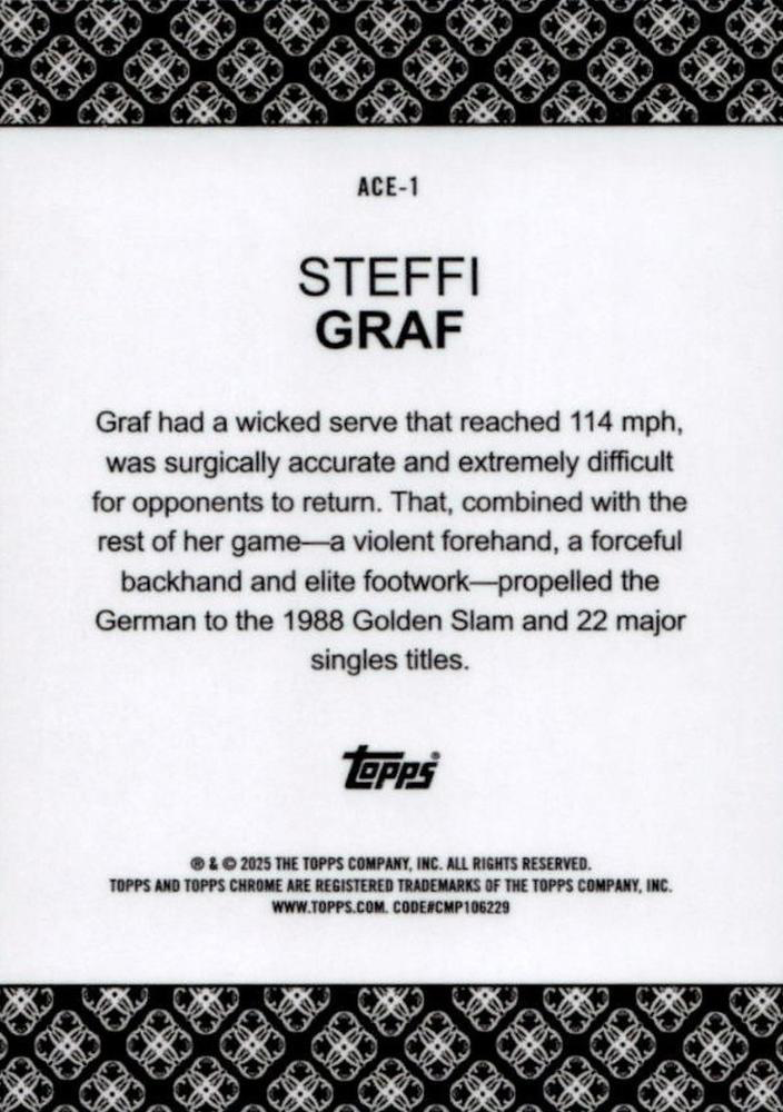 2025 Topps Chrome Tennis Aces Steffi Graf #ACE-1