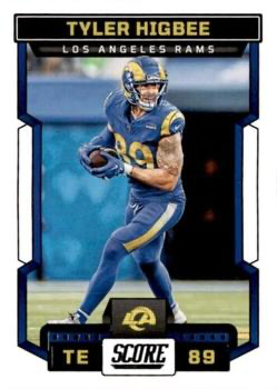2023 Panini Score Football Tyler Higbee Los Angeles Rams #163
