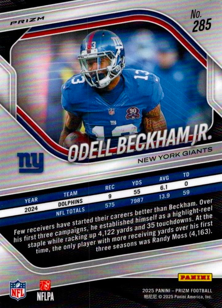 2025 Panini Prizm Odell Beckham Jr. #285 New York Giants