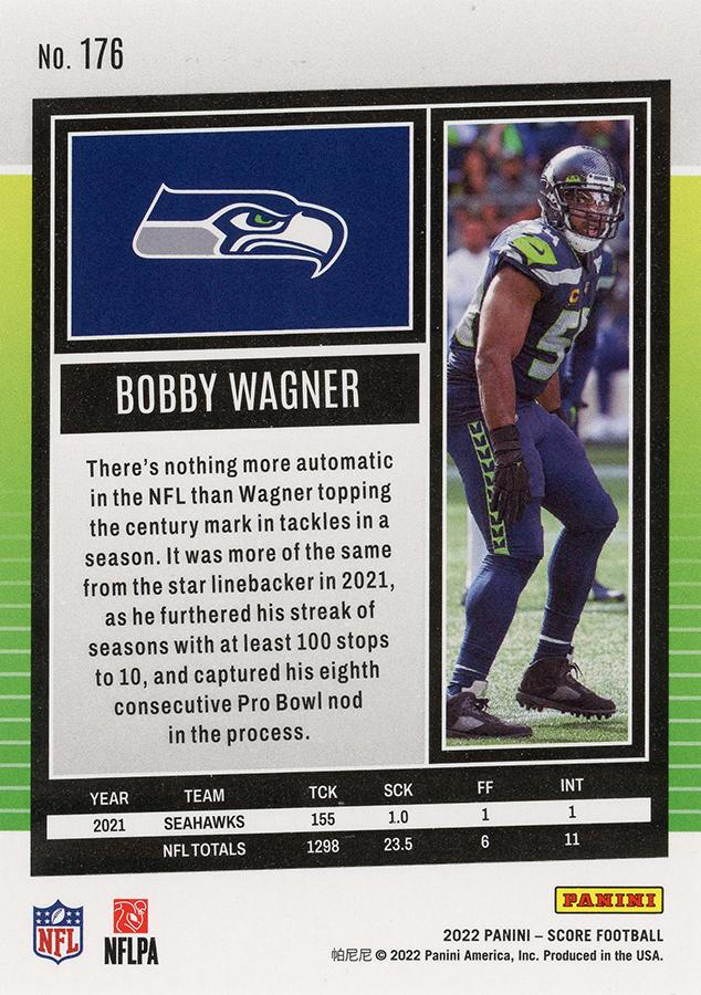 2022 Panini Score Bobby Wagner Seattle Seahawks #176