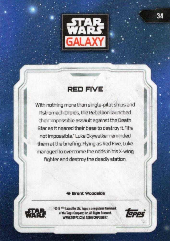 2024 Topps Chrome Star Wars Galaxy Red Five #34
