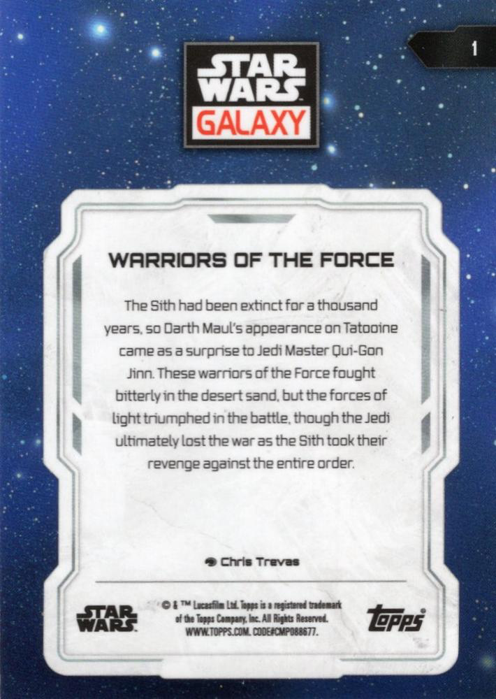 2024 Topps Chrome Star Wars Galaxy Warriors of the Force #1