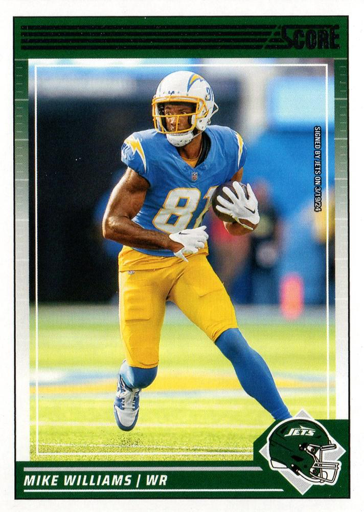 2024 Panini Score Football Mike Williams New York Jets #169