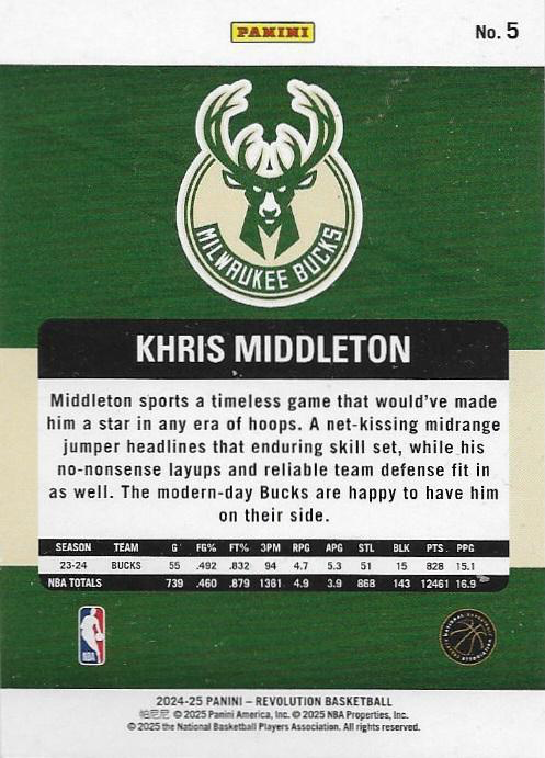 2024 Panini Revolution Khris Middleton #5 Milwaukee Bucks