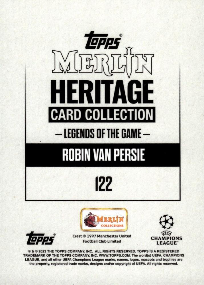 2023 Topps Merlin Heritage UCC Robin van Persie #122 Manchester United