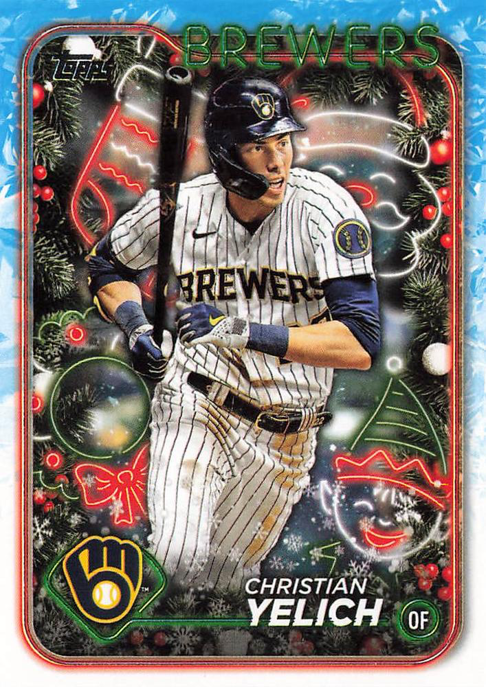 2024 Topps Holiday Christian Yelich Milwaukee Brewers #H140