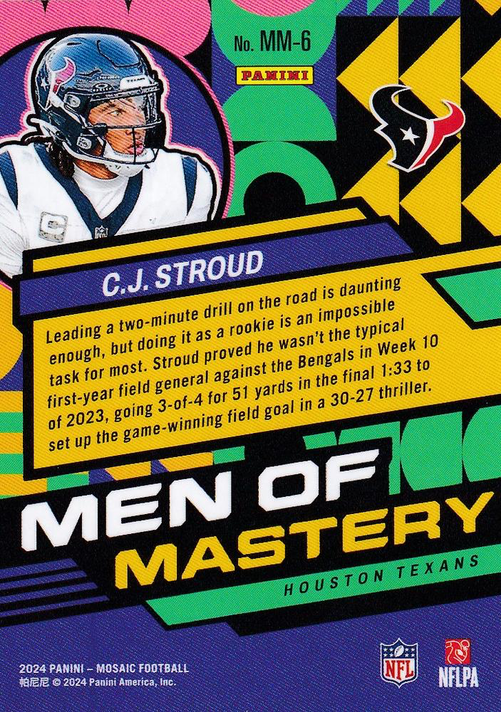 2024 Panini Mosaic Football Men of Mastery C.J. Stroud Houston Texans #MM-6