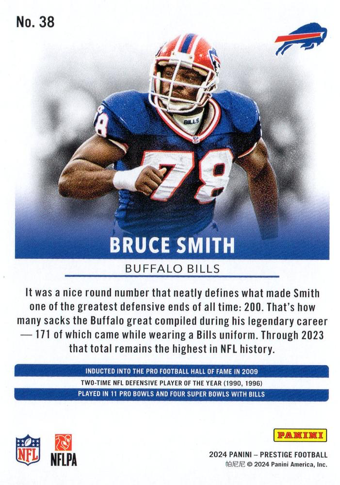 2024 Panini Prestige Bruce Smith #38 Buffalo Bills
