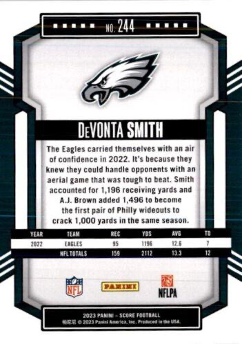 2023 Panini Score Football DeVonta Smith Philadelphia Eagles #244