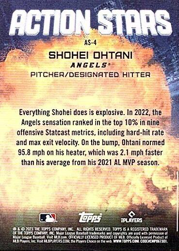 2023 Topps Update Series Action Stars Shohei Ohtani #AS-4 Los Angeles Angels