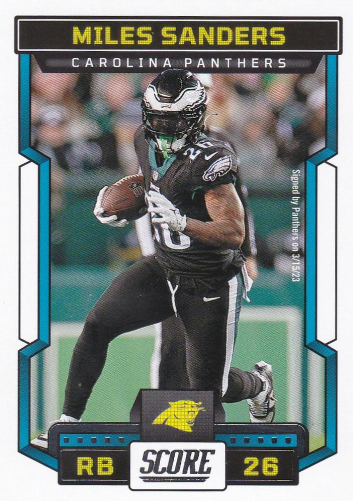 2023 Panini Score Football Miles Sanders Carolina Panthers #245