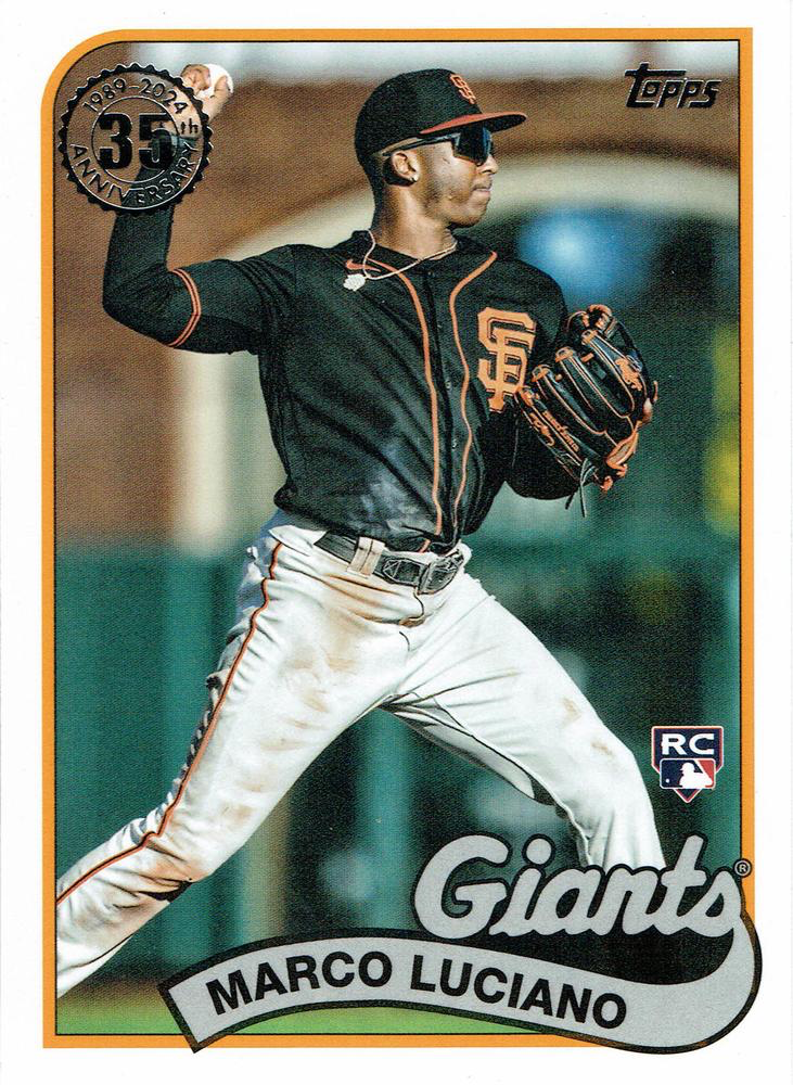 2024 Topps Series 1 1989 35th Anniversary Marco Luciano RC San Francisco Giants #89B-11