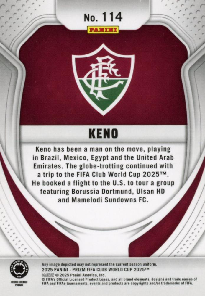 2025 Panini Prizm Club World Cup Keno RC #114 Fluminense FC