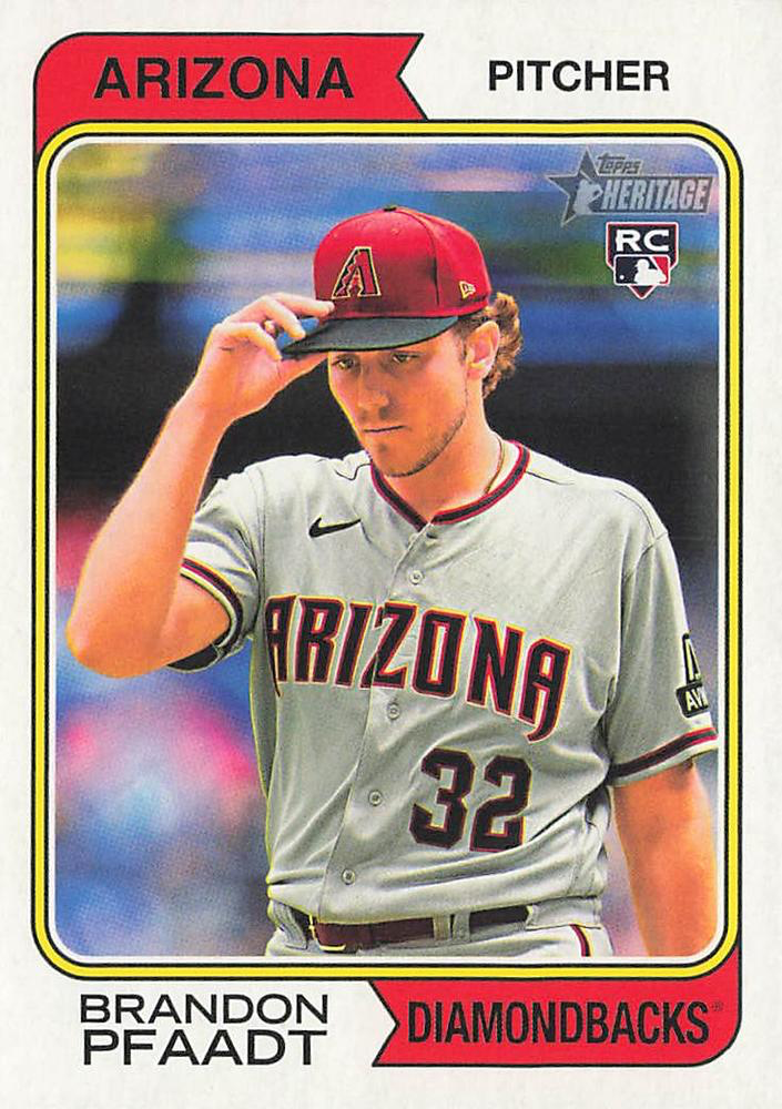 2023 Topps Heritage Brandon Pfaadt RC Arizona Diamondbacks #637