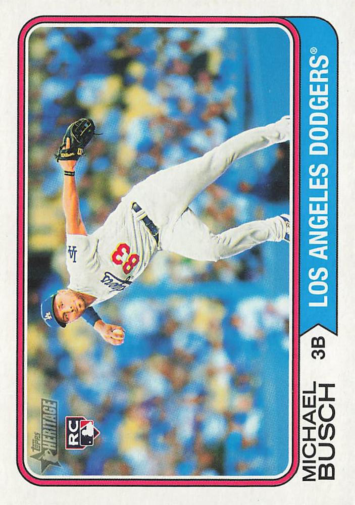 2023 Topps Heritage Michael Busch RC Los Angeles Dodgers #520