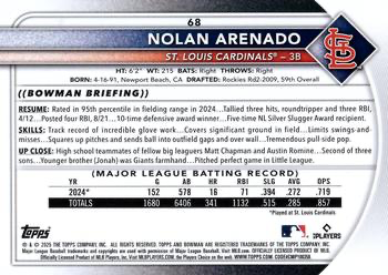 2025 Topps Bowman Nolan Arenado St. Louis Cardinals #68