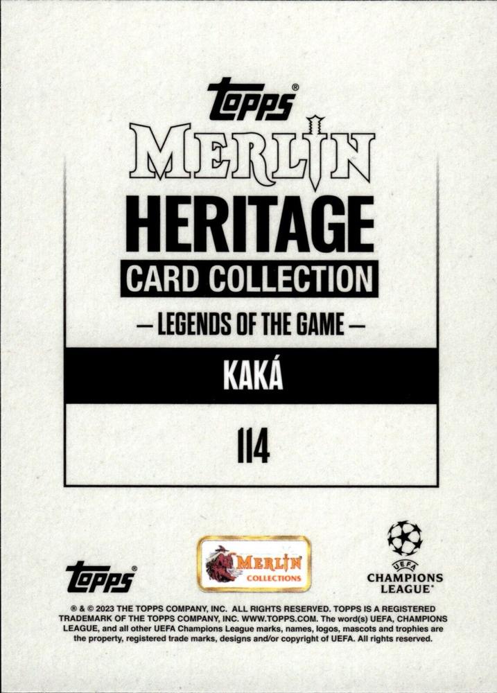 2023 Topps Merlin Heritage UCC Kaká #114 A.C. Milan