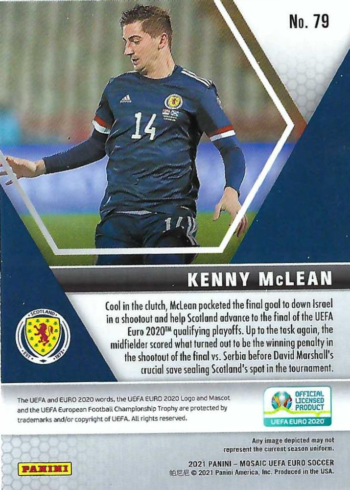 2021 Panini Mosaic UEFA EURO 2020 Kenny McLean #79 Écosse
