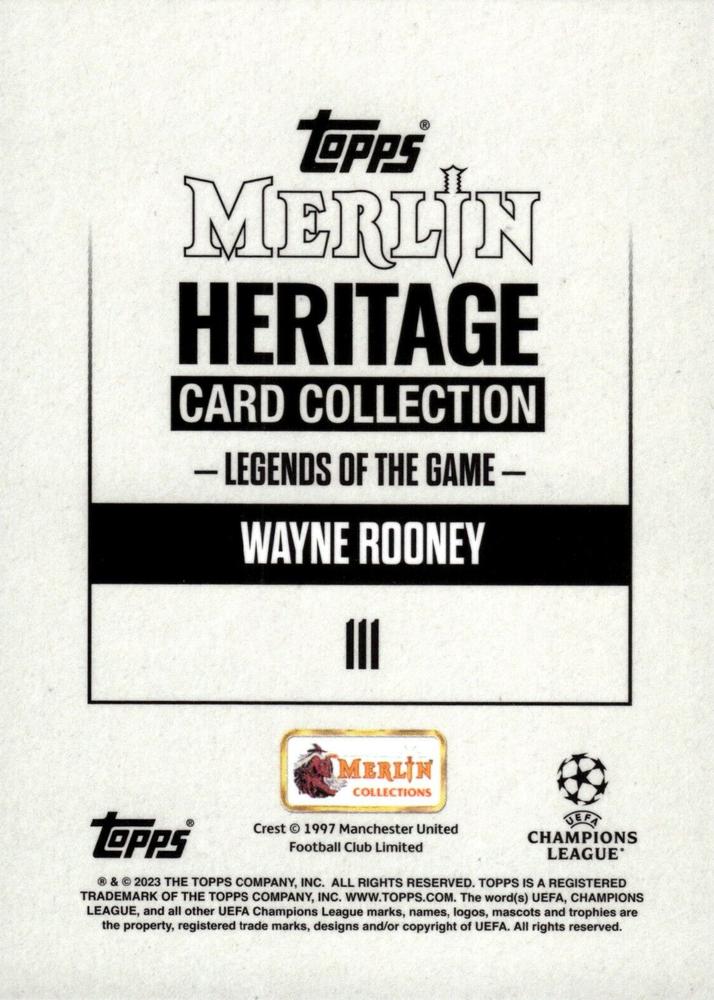 2023 Topps Merlin Heritage UCC Wayne Rooney #111 Manchester United