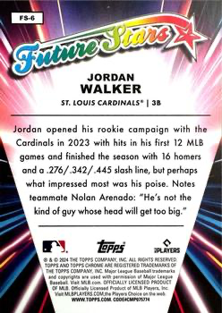 2024 Topps Chrome Future Stars Jordan Walker St. Louis Cardinals #FS-6