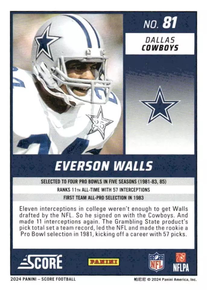 2024 Panini Score Football Everson Walls Dallas Cowboys #81