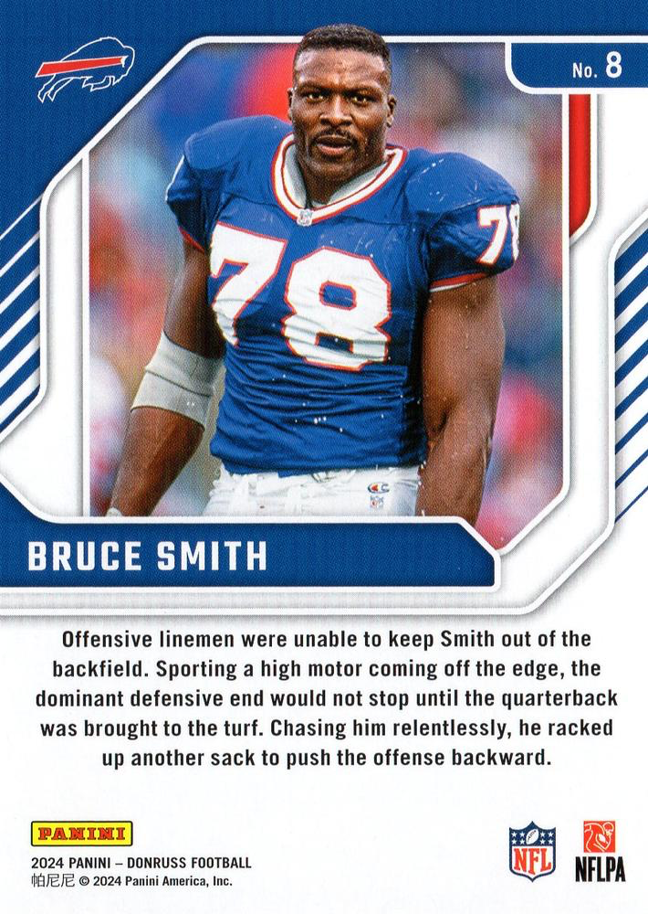 2024 Panini Donruss Legend Series Bruce Smith #8 Buffalo Bills