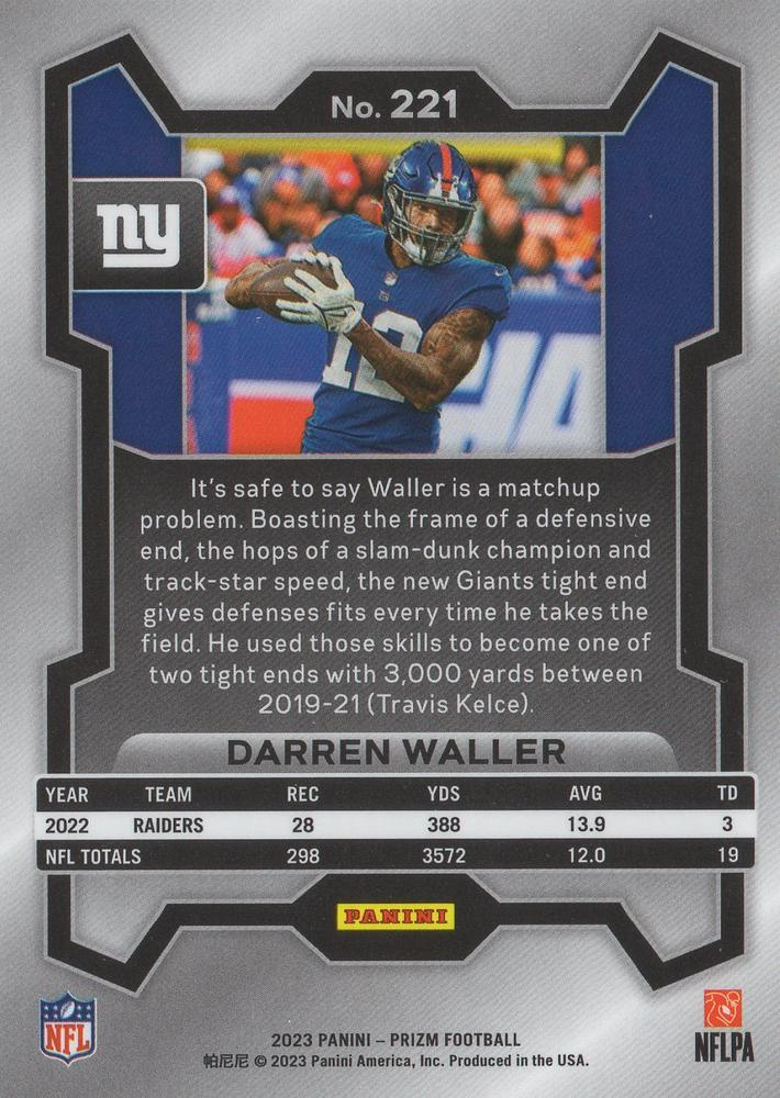 2023 Panini Prizm Darren Waller New York Giants #221
