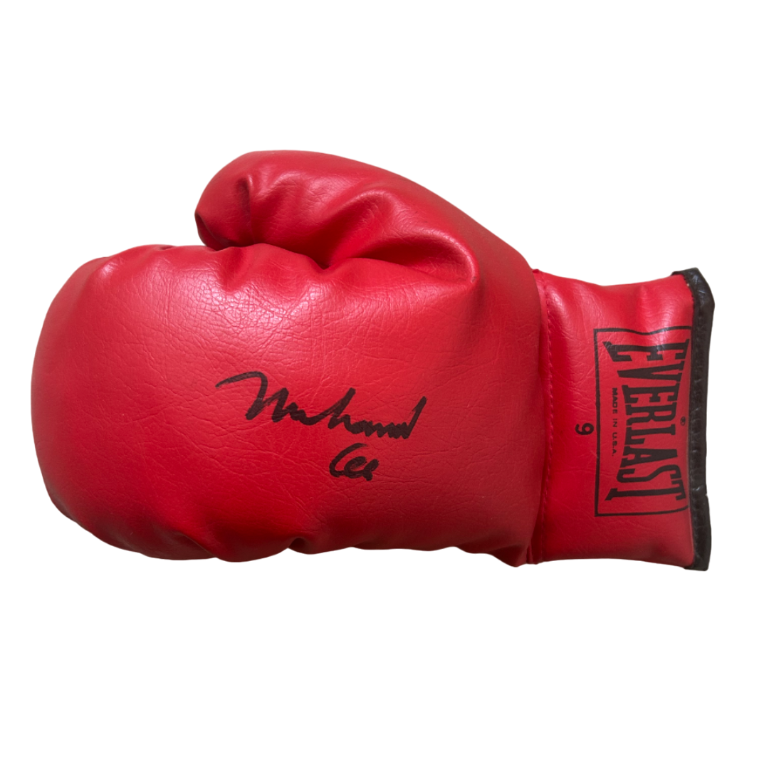 Gant de boxe Everlast rouge signé par Mohamed Ali (PSA)