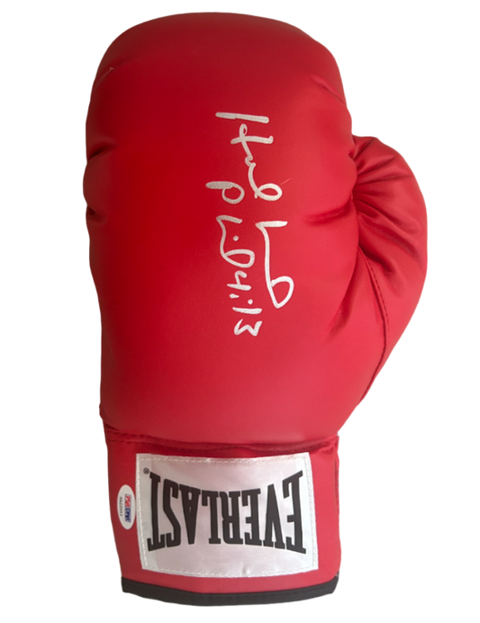 Gant de boxe Everlast rouge signé par Evander Holyfield (PSA)