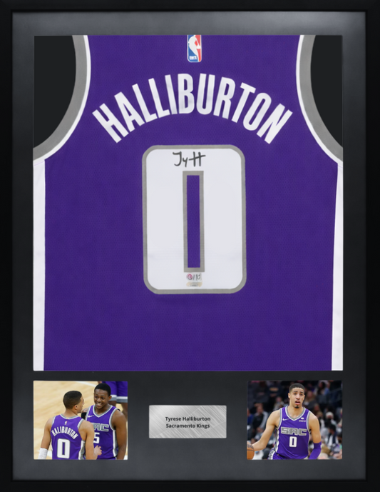 Nike Swingman Sacramento Kings Jersey signed by Tyrese Haliburton (JSA)