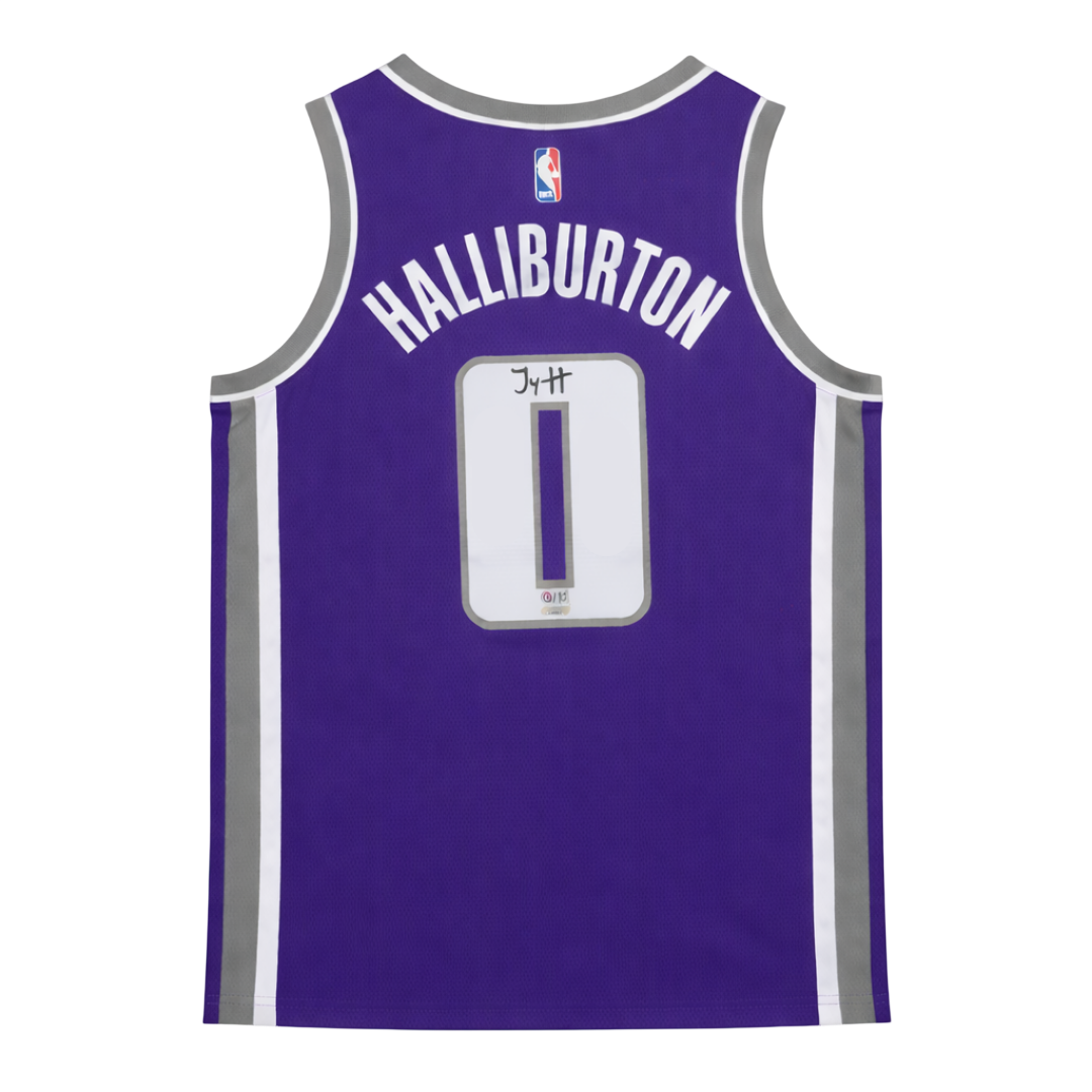 Nike Swingman Sacramento Kings Jersey signed by Tyrese Haliburton (JSA)