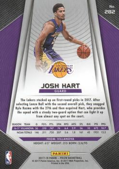 2017 Panini Prizm Josh Hart RC #282 Los Angeles Lakers