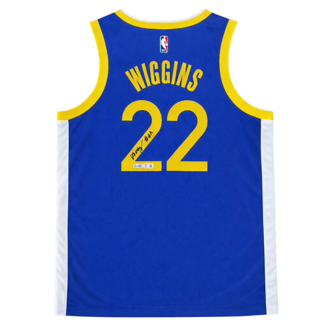 Golden State Warriors Nike Swingman Jersey Signed by Andrew Wiggins (JSA)