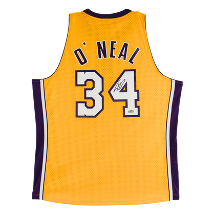 Maillot NBA Mitchell & Ness 1999-20 Los Angeles Lakers signé par Shaquille O'Neal (Schwartz)