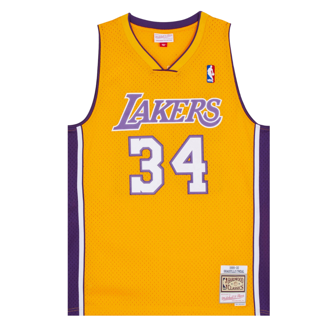 Maillot NBA Mitchell & Ness 1999-20 Los Angeles Lakers signé par Shaquille O'Neal (Schwartz)