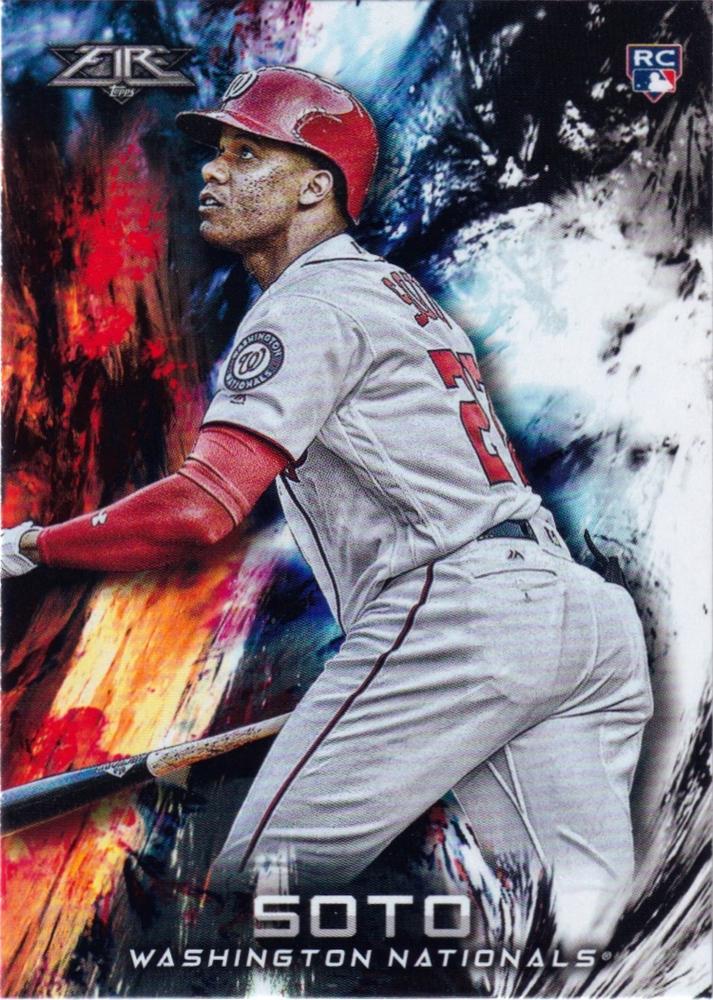 2018 Topps Fire Juan Soto RC #181 Washington Nationals