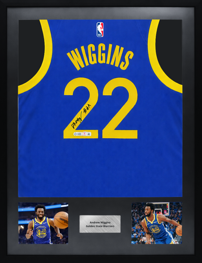 Golden State Warriors Nike Swingman Jersey Signed by Andrew Wiggins (JSA)