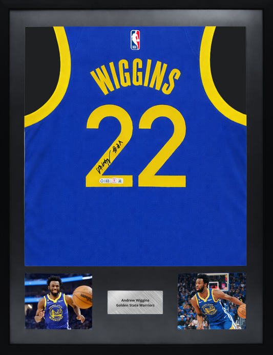 Golden State Warriors Nike Swingman Jersey Signed by Andrew Wiggins (JSA)