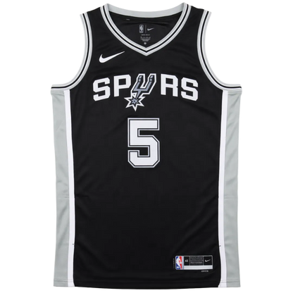 Maillot NBA San Antonio Spurs signé par Stephon Castle (PSA)