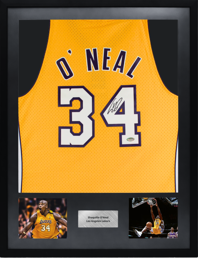 Maillot NBA Mitchell & Ness 1999-20 Los Angeles Lakers signé par Shaquille O'Neal (Schwartz)