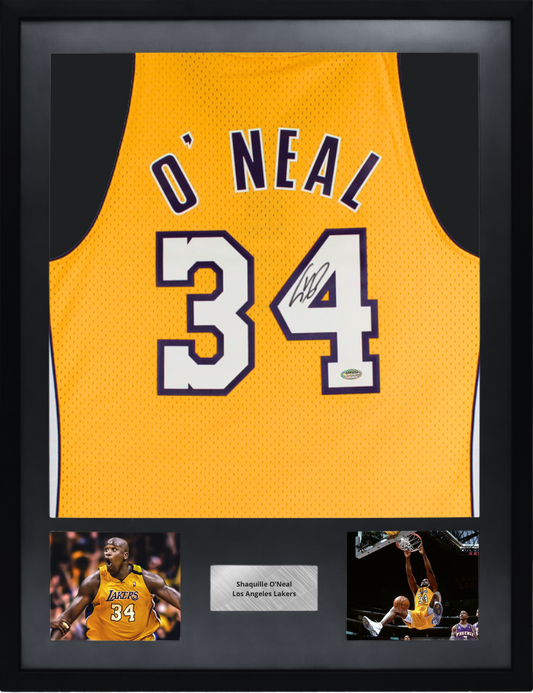 Maillot NBA Mitchell & Ness 1999-20 Los Angeles Lakers signé par Shaquille O'Neal (Schwartz)