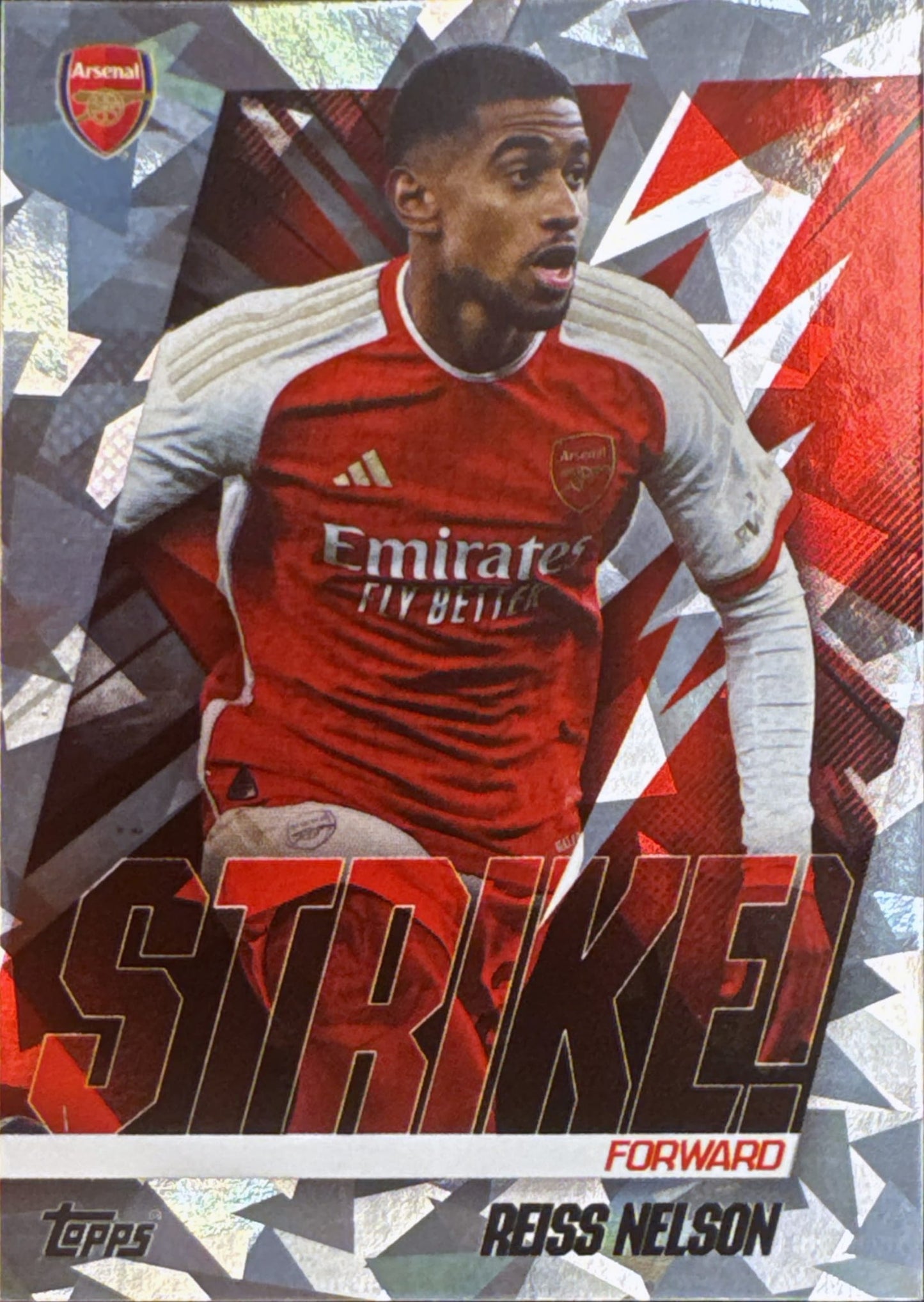 2023 Topps Arsenal Team Set Icy Reiss Nelson Strike! #45 Arsenal FC