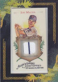 2008 Topps Allen & Ginter Framed Mini Relic Joe Mauer #AGR-JM Minnesota Twins