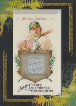 2008 Topps Allen & Ginter Framed Mini Relic Bobby Crosby #AGR-BC Oakland Athletics