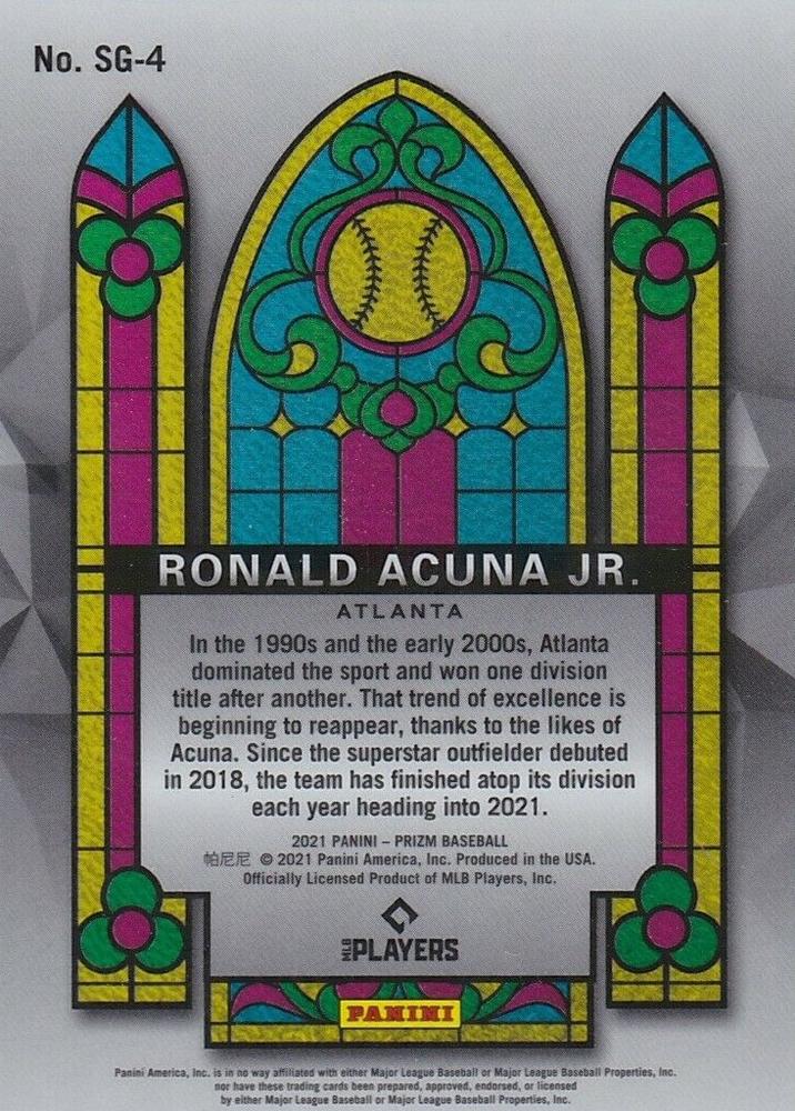 2021 Panini Prizm Ronald Acuña Jr. SSP Stained Glass #SG-4 Atlanta Braves